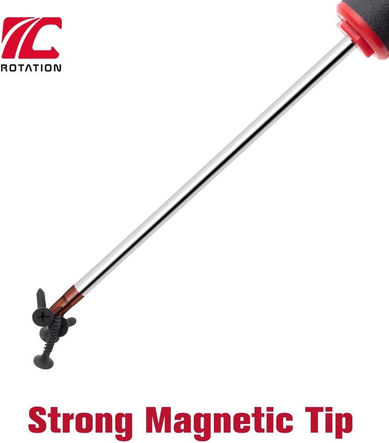 ROTATION 4PCS Magnetic Tip Torx Screwdriver Set, 4 Torx Star Screwdrivers, T20, T25, T27, T30, Red Tip | Red, Gloss, S2 Steel - Image 3